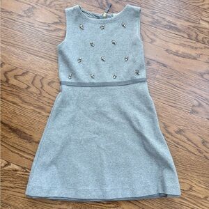 Crewcuts Light Gray Floral Kids Dress
